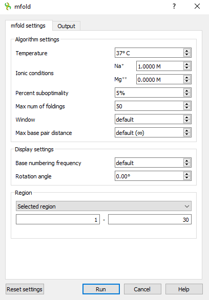 mfold - Unipro UGENE User Manual - WIKI